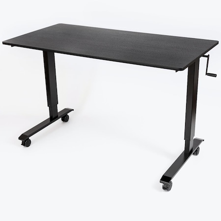 Fine-Line STANDCF60-BK-BO 60 in. High Speed Crank Adjustable Stand Up Desk, Black FI3035337